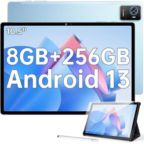 OUKITEL OKT3 Tablet Android 13, 10.5 Zoll 15GB + 256GB (TF 2TB) Gaming Tablet PC, 8250mAh 1920*1200 FHD+ Tablets, 16MP+8MP, Widevine